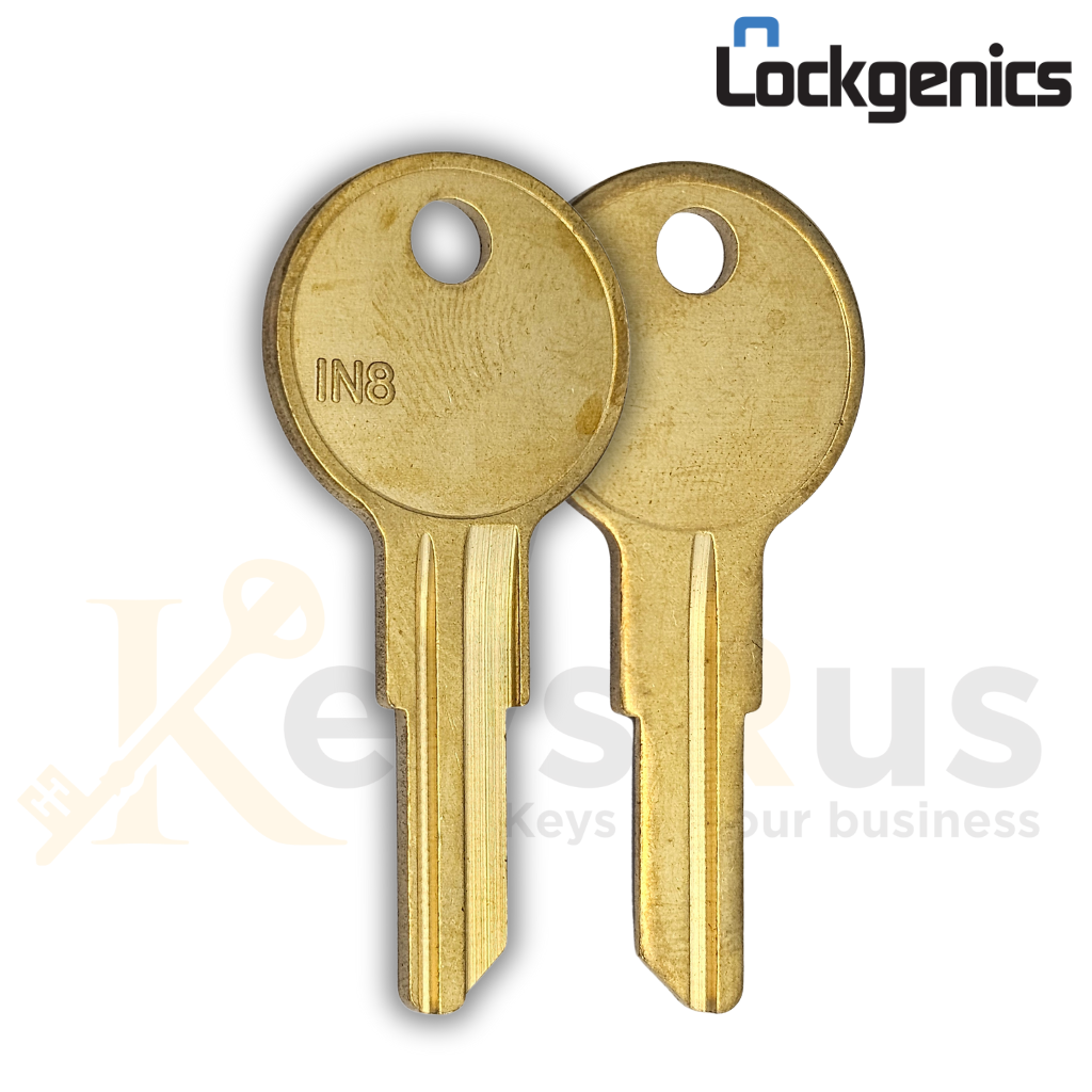IN8-BR LockGenics Key Blanks – 50 Pack | Durable, Precision-Cut, Compatible with Locksmith Systems