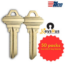 Ilco 101-F Key Blanks – 50-Pack | Premium Nickel-Plated Brass for Schlage F Keyway | 6-Pin Compatible