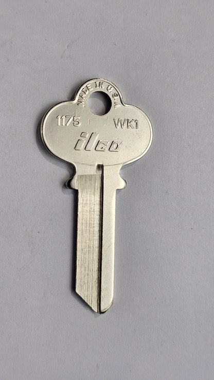 Ilco 1175 / WK1 Key Blank 10-Pack – Premium Nickel-Plated Brass for Weslock and Compatible Locks