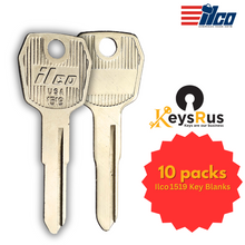 Ilco 1519 Key Blank – Komatsu/Mitsubishi Forklift &amp; Equipment | Nickel‑Plated Brass (Uncut)