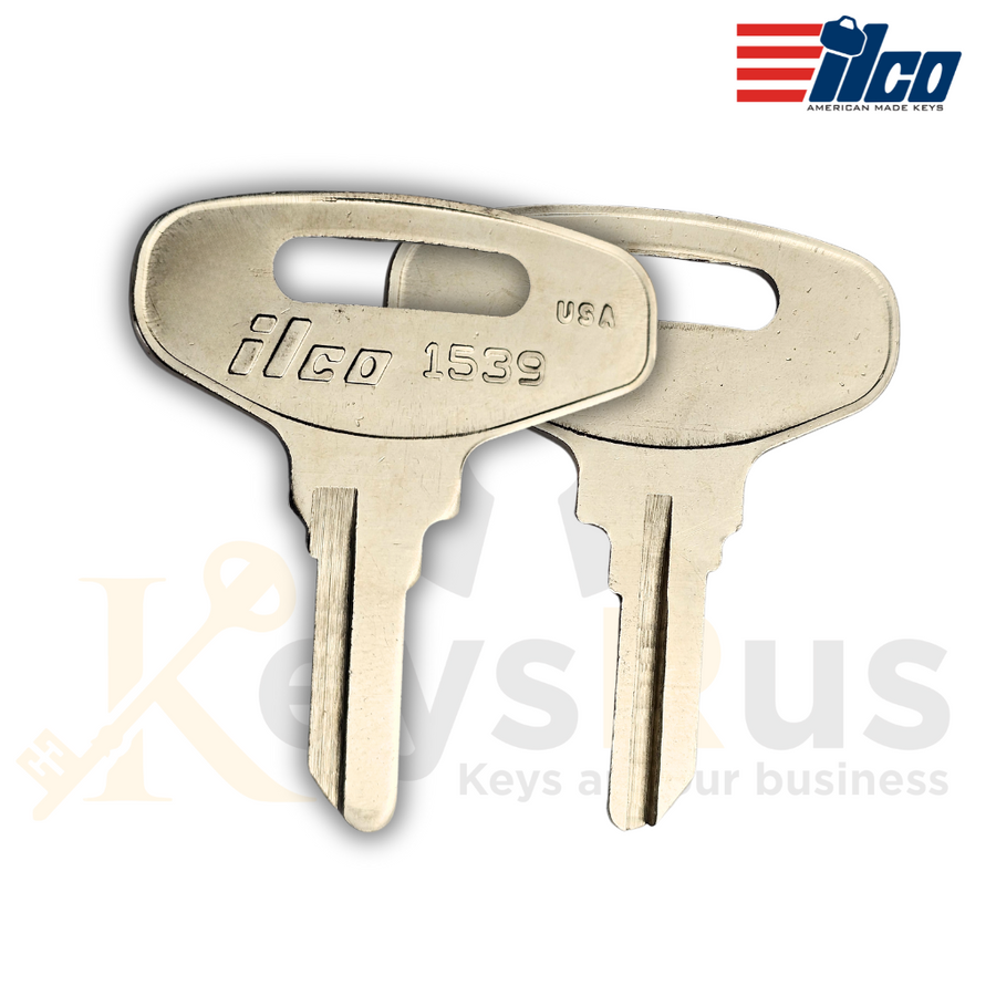 Ilco 1539 Key Blank, Kubota Tractor & Equipment, Nickel‑Plated Brass (Uncut)