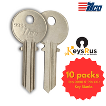 Ilco 999R – 10-Pack 5-Pin Yale Key Blanks | Reverse Y1 Profile | Nickel-Plated Brass