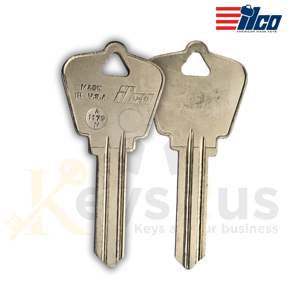 Ilco A1179N (Arrow 91N) Key Blanks – 10 Pack for Arrow Sectional N Systems | Nickel‑Plated Brass (Uncut)