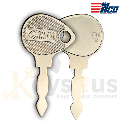 Ilco BH12‑SI Key Blank – Borguard & Bosch Switch Replacement | Nickel‑Plated Brass (Uncut)
