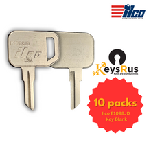 Ilco E1098JD Key Blank – John Deere Tractor & Yard Equipment | Nickel‑Plated Brass (Uncut)