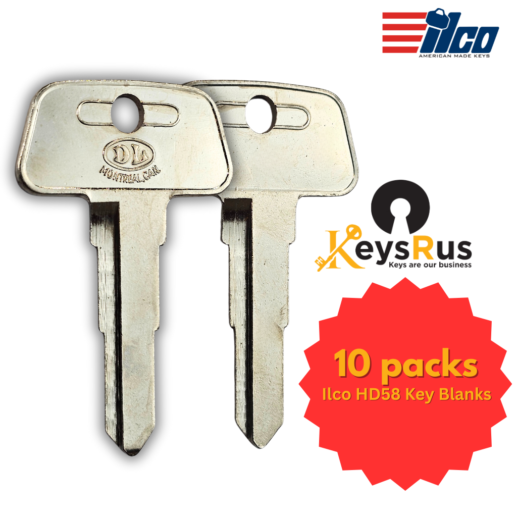Ilco HD58 Key Blank – Honda Motorcycle Replacement | Premium Nickel-Plated Brass