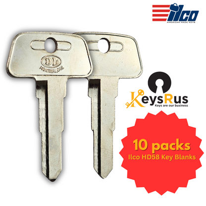 Ilco HD58 Key Blank – Honda Motorcycle Replacement | Premium Nickel-Plated Brass