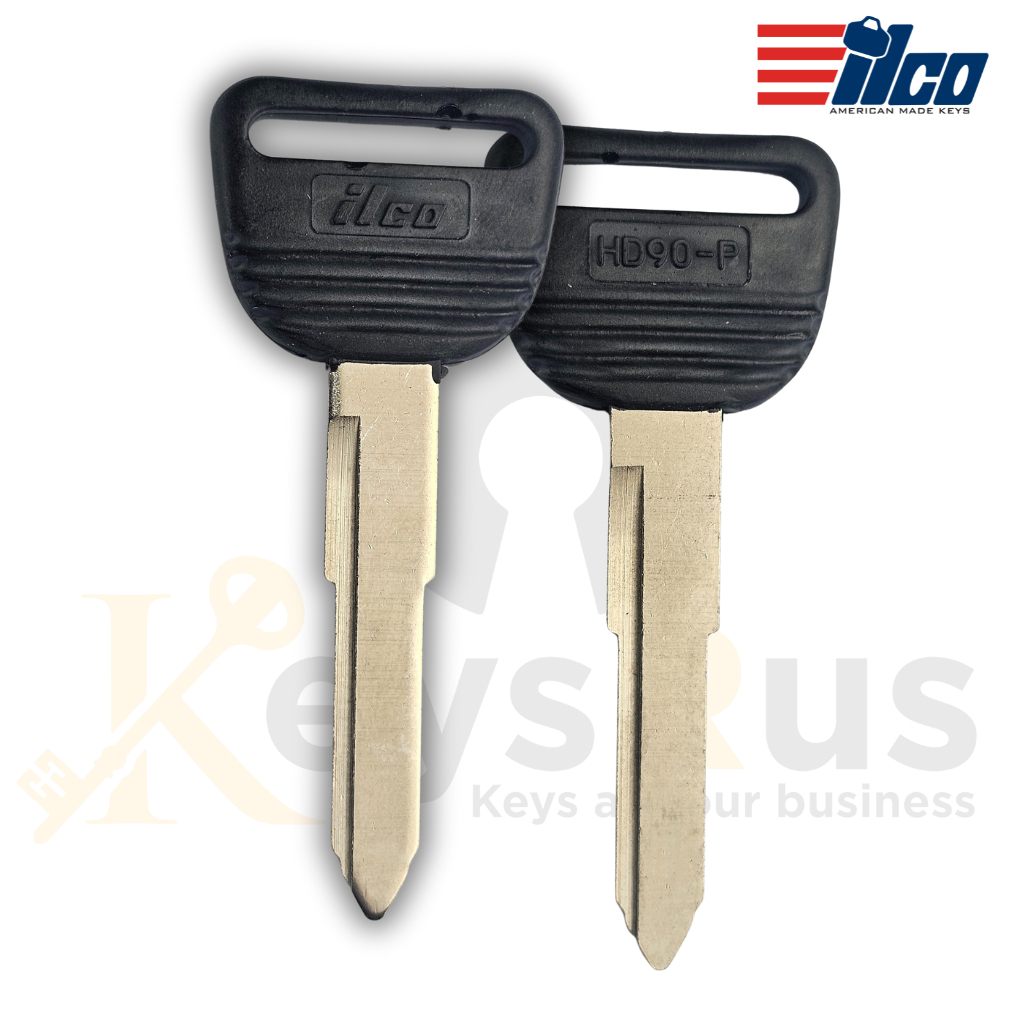 Ilco HD90 / X181 Key Blank – Honda & Acura Vehicles (1982–1992) | Uncut Nickel‑Plated Brass