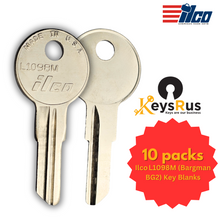 Ilco L1098M (Bargman BG2) Key Blank – Metal-Head Nickel‑Plated Brass (Uncut)