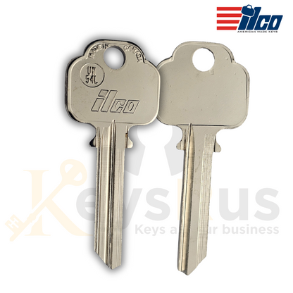 Ilco UN54L each Key Blanks – for Union & Commercial Cylinder Locks | Nickel‑Plated Brass (Uncut)