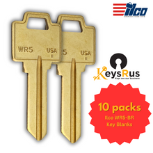 Ilco WR5-BR Key Blanks – 10-Pack | Premium Brass Key Blanks for Weiser Locks | Ideal for Residential &amp; Commercial Use