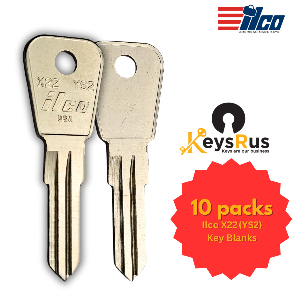 Ilco X22 (YS2) Key Blank – Ford International &amp; Opel Replacement | Nickel-Plated Brass