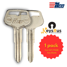 Ilco X37 (TR28) Key Blank – Toyota Classic Vehicles (1969–1982) | Uncut Nickel‑Plated Brass