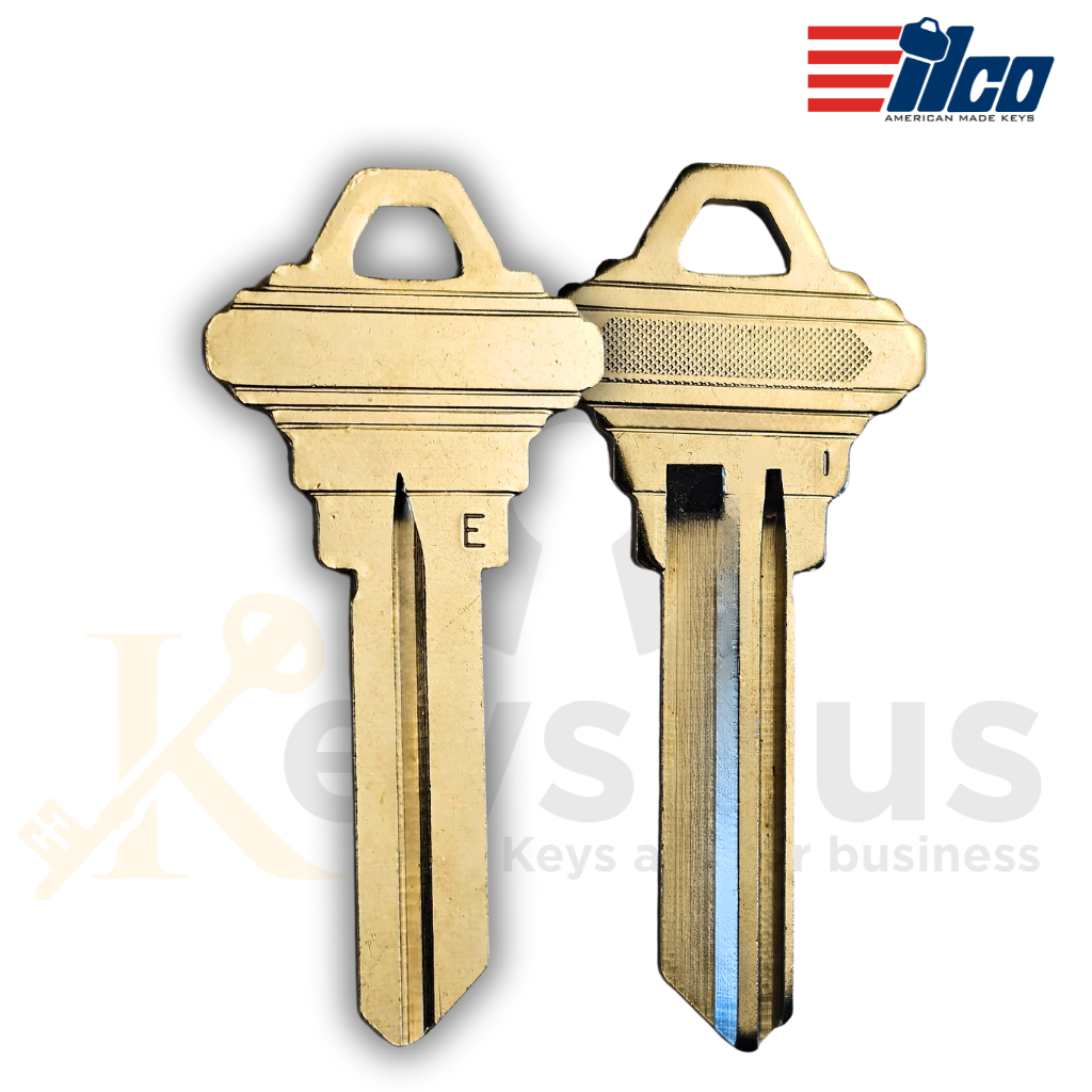 Ilco 101-E Key Blanks – 50-Pack | Premium Nickel-Plated Brass for Schlage E Keyway | 6-Pin Compatible