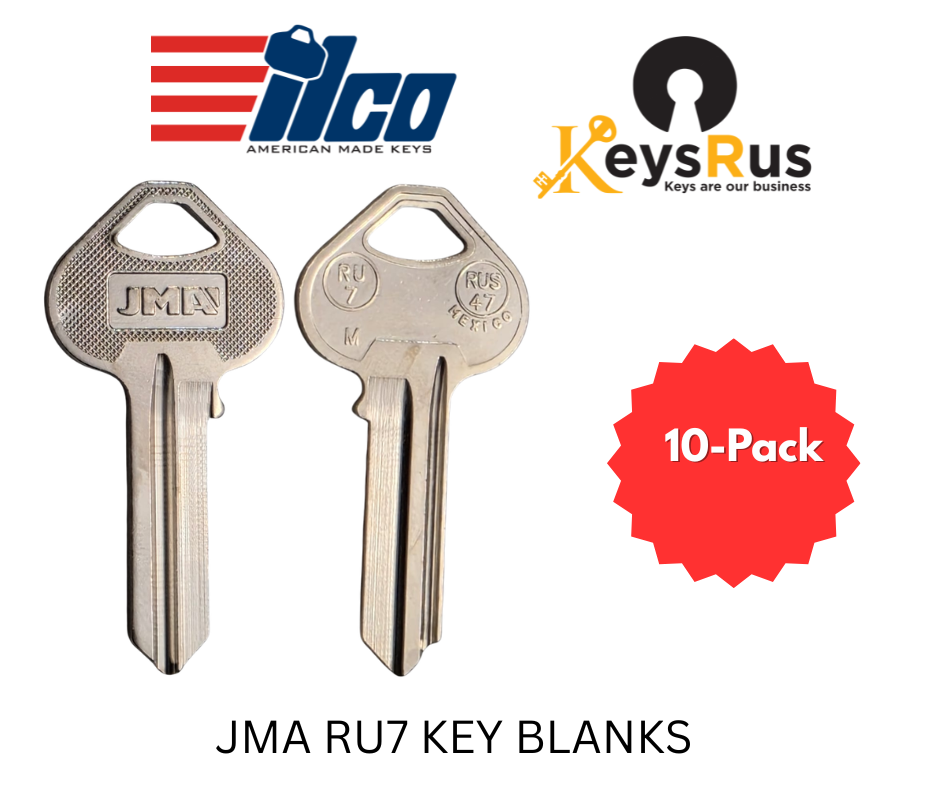 ILCO 1013 JMA RU7 Key Blank – 10 Pack Russwin Keyway Replacement Keys