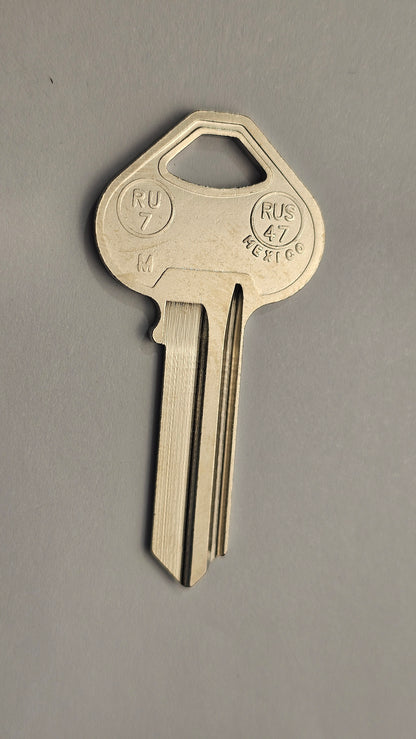 JMA RUS47 Key Blank – 5-Pin Nickel-Plated Brass – 10 Pack Mater key for Russwin