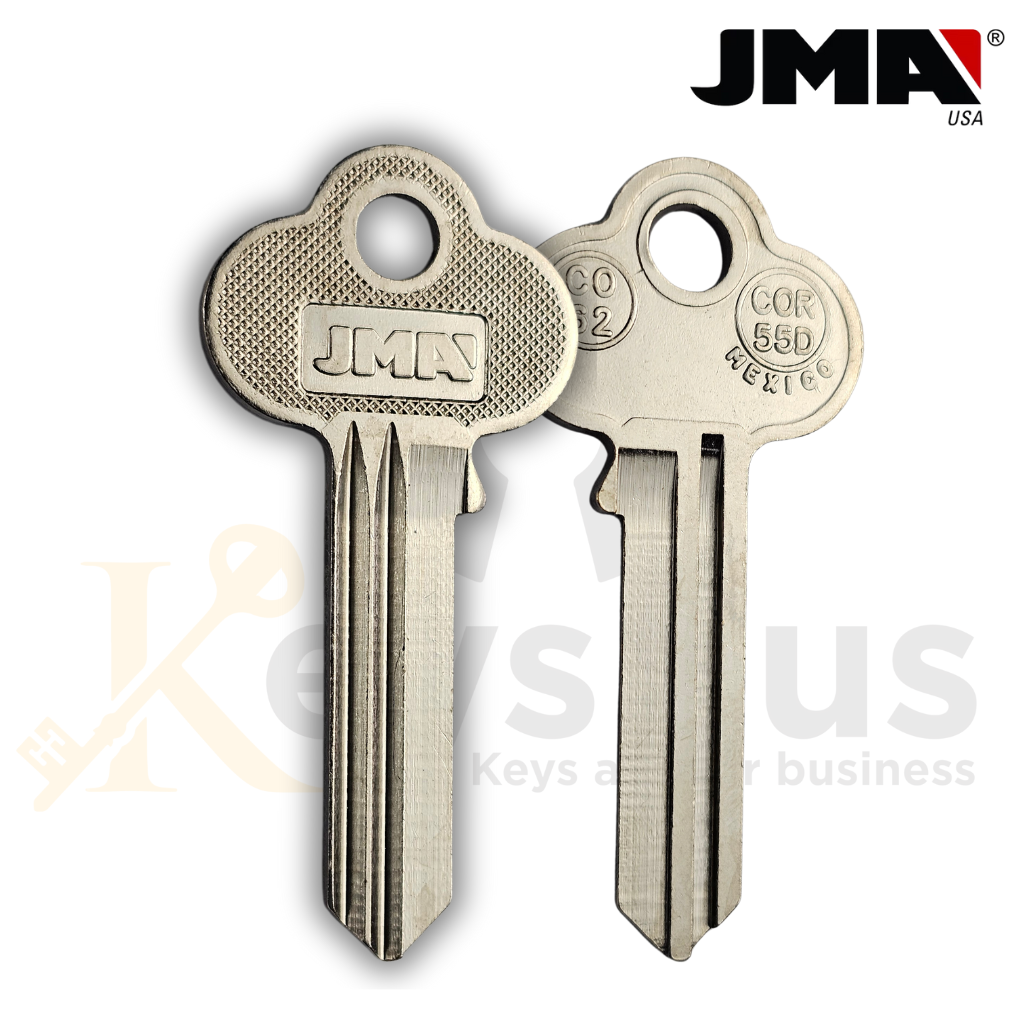 JMA CO62 / COR55D Key Blank – 10/pack- Compatible with Corbin Lock Systems – Brass Uncut Key