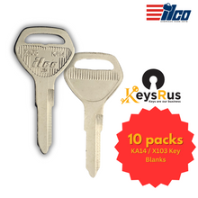 KA14 / X103 Key Blanks – 10 Pack | For Kawasaki Motorcycles & ATVs | KZ5001–KZ6000 Codes | ILCO Style