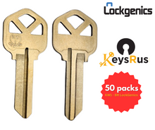 KW1-BR Key Blanks – 10/50/300 Pack | LOCKGENICS Brass Key Blanks for Kwikset Residential Locks