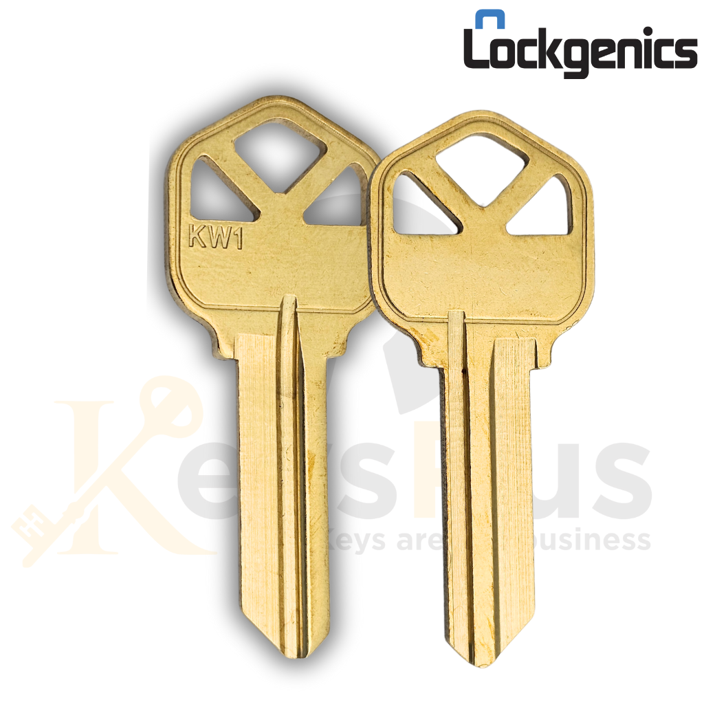 KW1-BR LockGenics Key Blanks – 50 Pack – Brass 5-Pin Key Blanks for Kwikset Residential & Commercial Locks