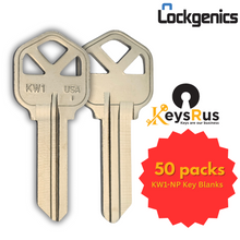 KW1-NP LockGenics Key Blanks – 50 Pack – Nickel-Plated 5-Pin Key Blanks for Kwikset Residential & Commercial Locks