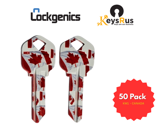 LockGenics Fancy Keys – Colour Key Blanks (KW1, SC1, WR5) | Premium Decorative House Keys