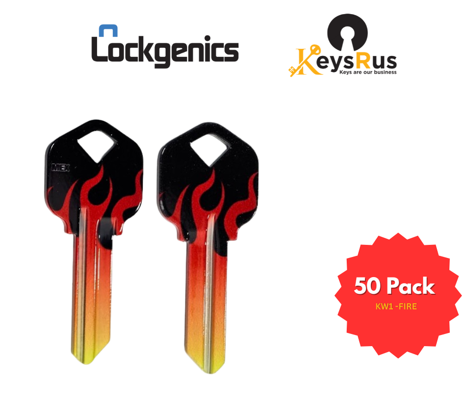 LockGenics Fancy Keys – Colour Key Blanks KW1 | Painted Premium Decorative House Keys