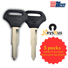 KW16C-P Kawasaki Motorcycle Key Blanks – 5 Pack | For Ninja, ZX, Z Series & More | ILCO-Style Keyway