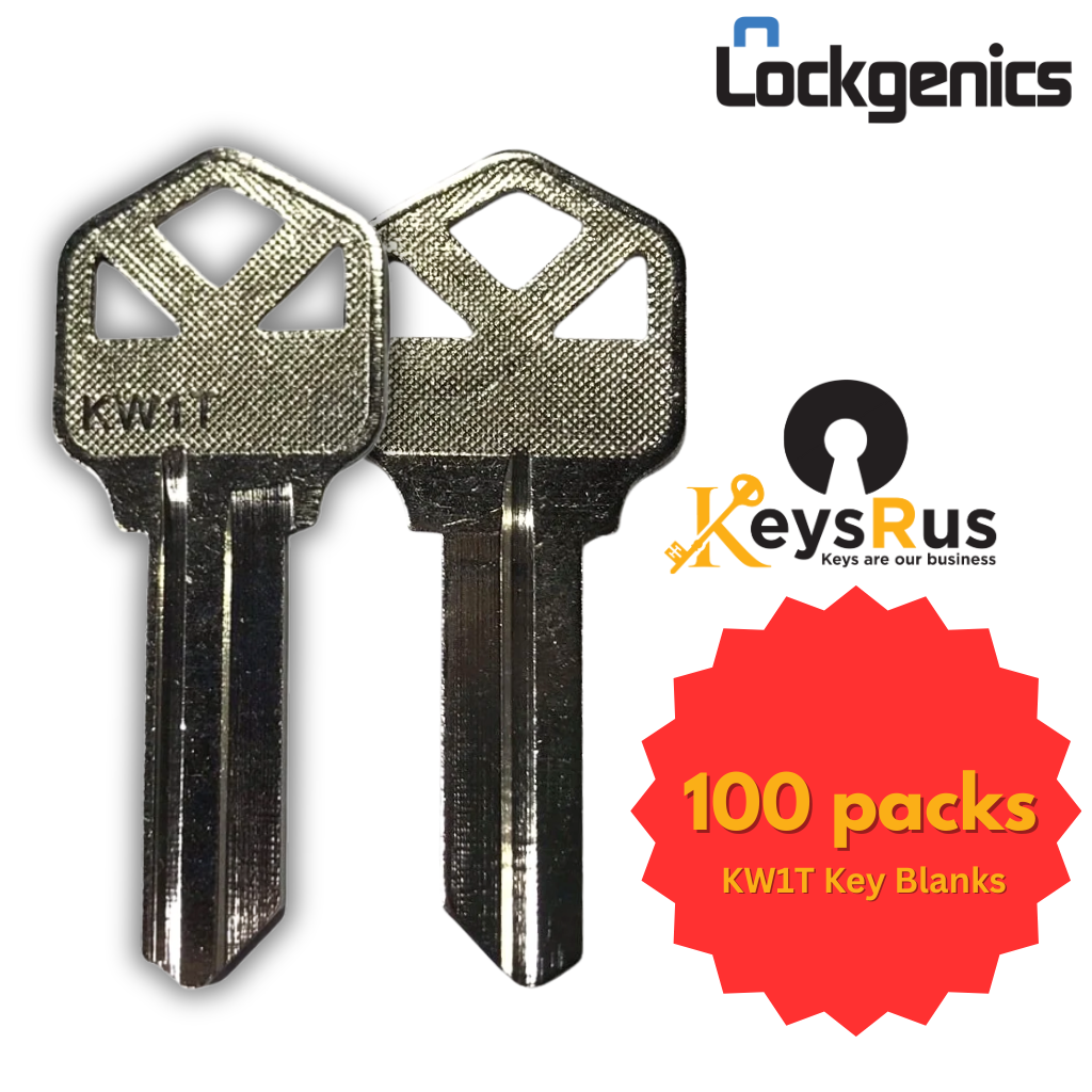 KW1T Key Blanks – 100/Pack | Compatible with KW1 Locks