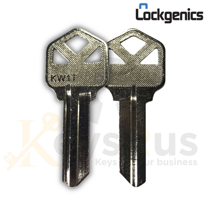 KW1T Key Blanks – 100/Pack | Compatible with KW1 Locks