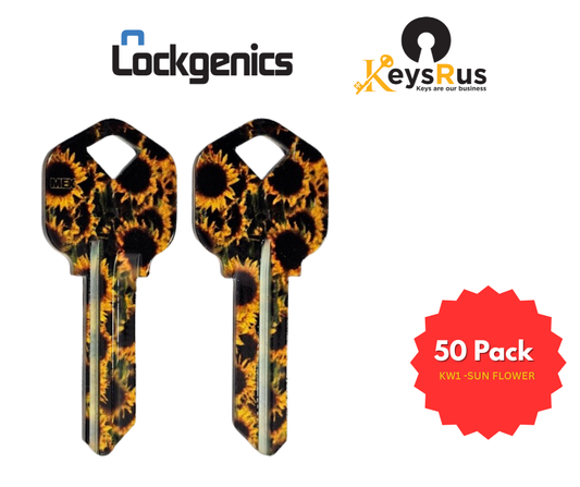 LockGenics Fancy Keys – Colour Key Blanks (KW1, SC1, WR5) | Premium Decorative House Keys