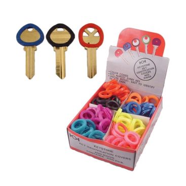 Key Identification Rings, 200 Pack, Multi-Color Rubber Key ID Covers