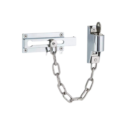 Keyed Chain Lock Door Latch Guard – Gold 5/Pack Lockgenics | Heavy-Duty Security for Doors