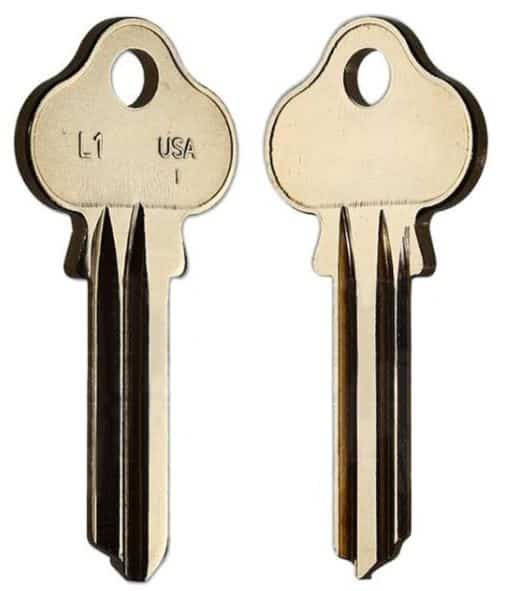 1004 / L1 Key Blanks – 10-Pack – High-Quality Replacement Keys