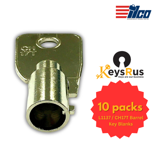 L1137 / CH17T Barrel Key Blanks each (ILCO) | Tubular Cam Lock Key Blanks