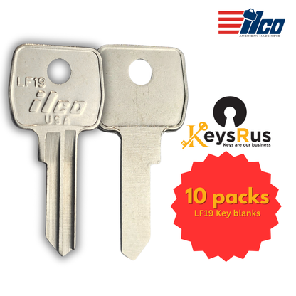 LF19 Key blanks for Residential & Commercial Keys 10/pack ILCO