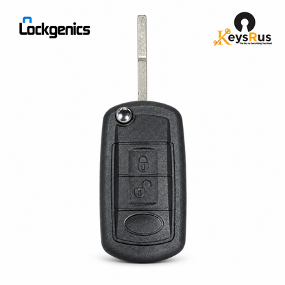 LockGenics Land Rover LR3 Range Rover 3-button HU101 flip key shell with blade open