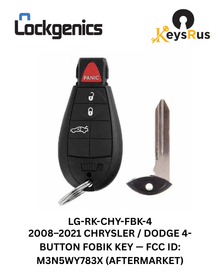 2008-2012 Chrysler Dodge / 4-Button Fobik Key / M3N5WY783X (Aftermarket)