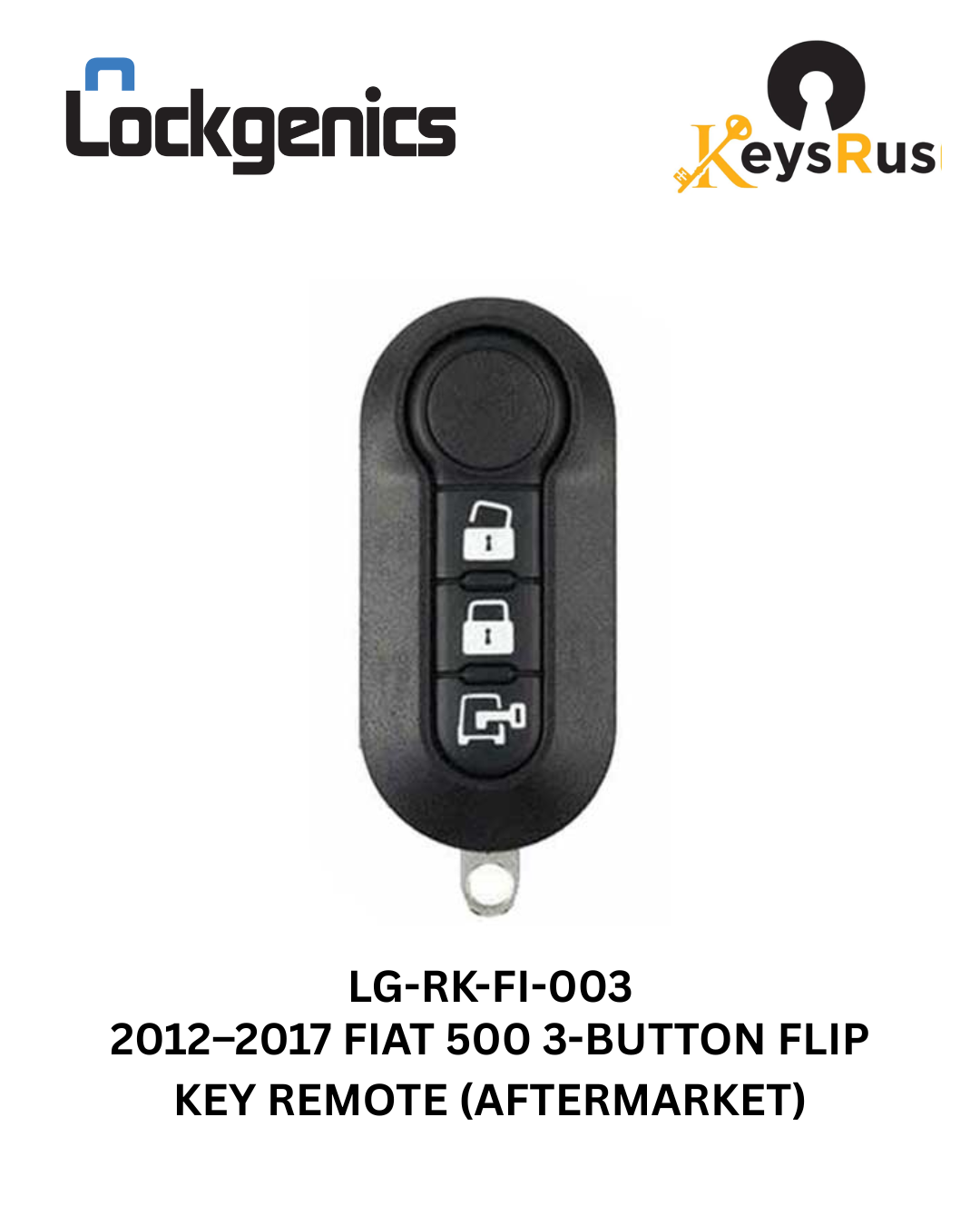 2012-2017 Fiat / Dodge Ram Promaster / 3-Button Flip Key / LTQF12AM433TX / Delphi BCM (Aftermarket)