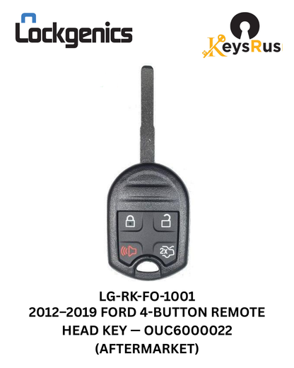 2012-2019 Ford / 4-Button Remote Head Key / OUCD6000022 (Aftermarket)