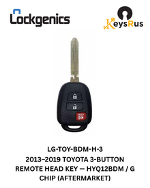 2013-2019 Toyota / 3-Button Remote Head Key / HYQ12BDM / (H CHIP) (Aftermarket)