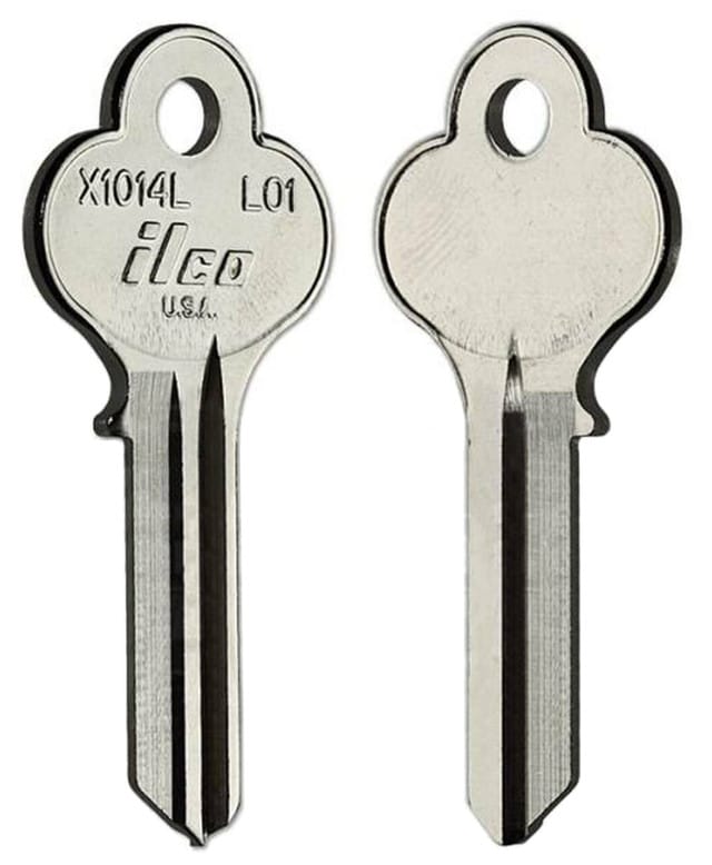 LO1 / X1014L Key Blanks for Residential & Commercial Keys - 10/Pack - ILCO Premium Quality