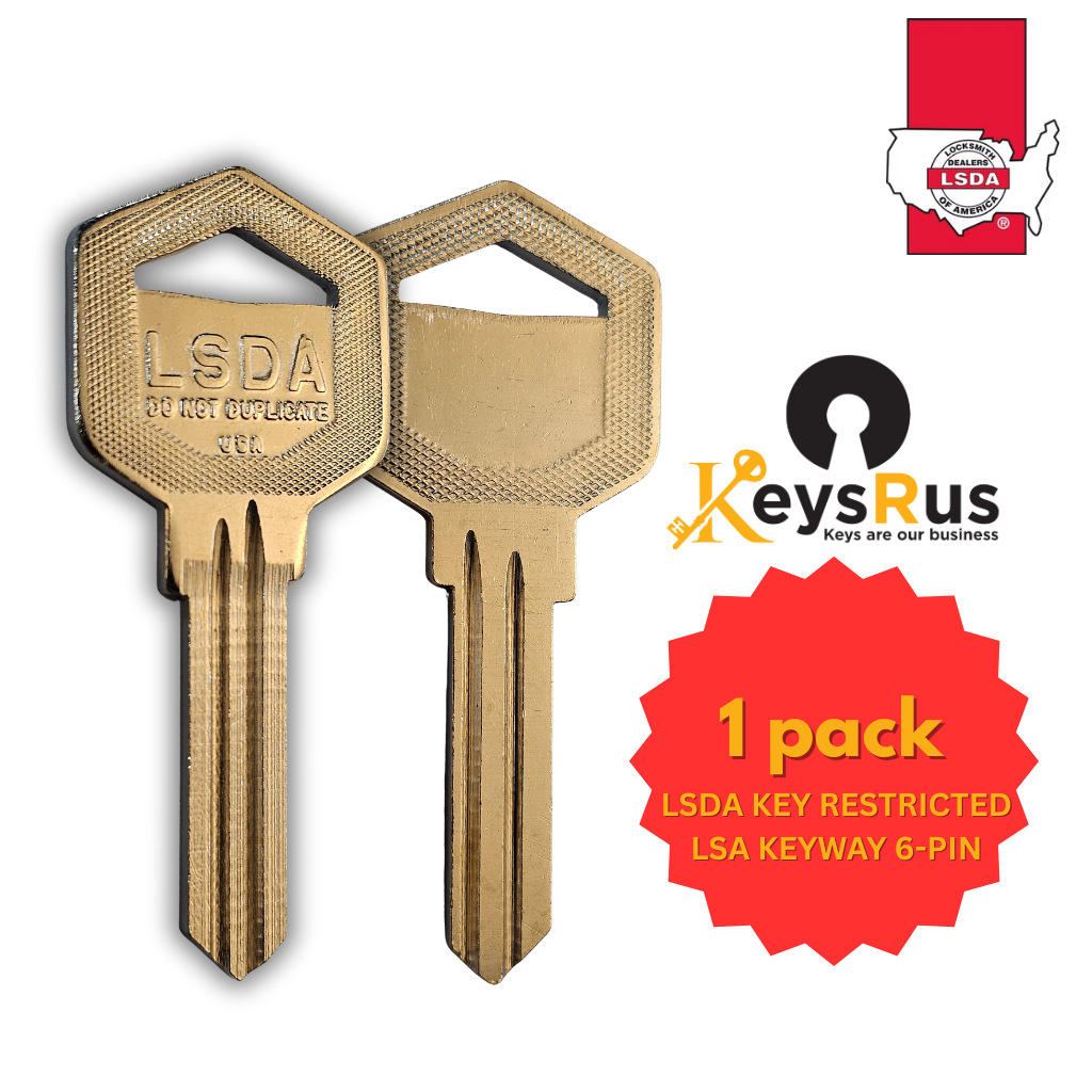Lsda Key LSDA Restricted LSA Keyway – 6-Pin Locksmith Key (LSDA20) – High ...