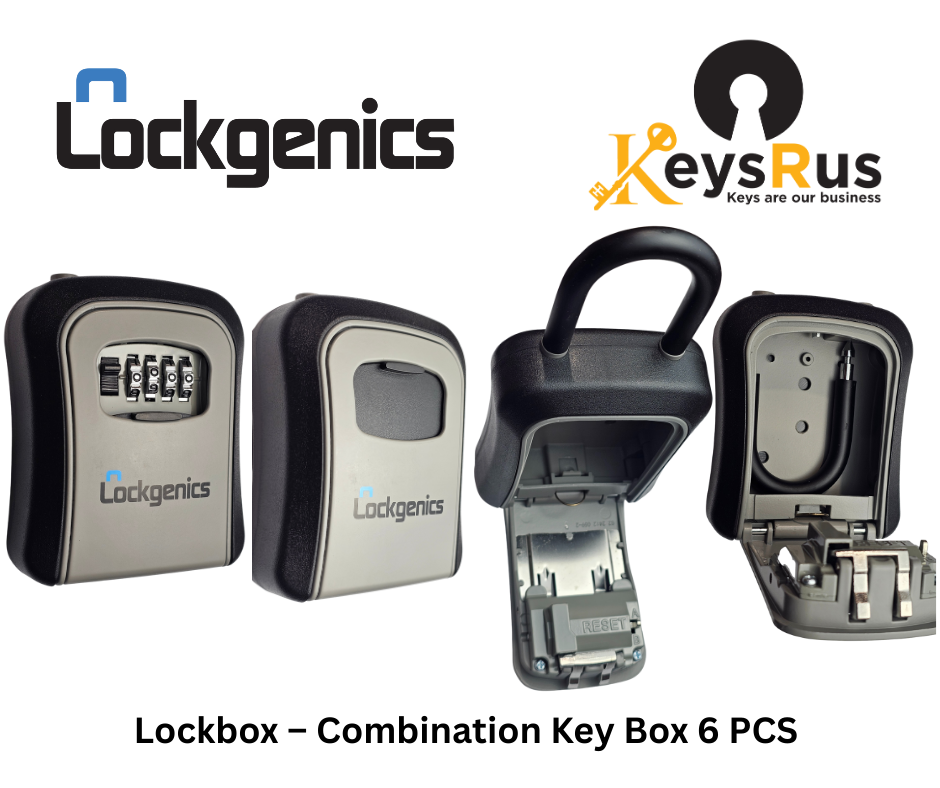 Codebox Lockbox LockGenics Lockbox – Combination Key Box for Realtors (Grey) – Keysrus