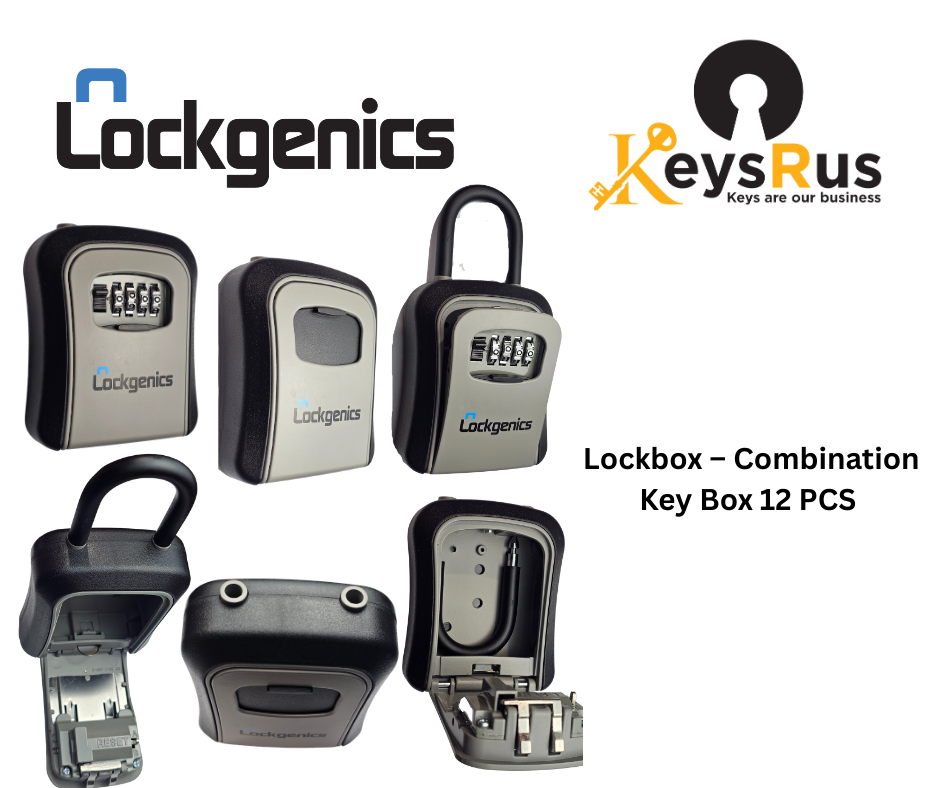 LockGenics Lockbox – Combination Key Box for Realtors (Grey)