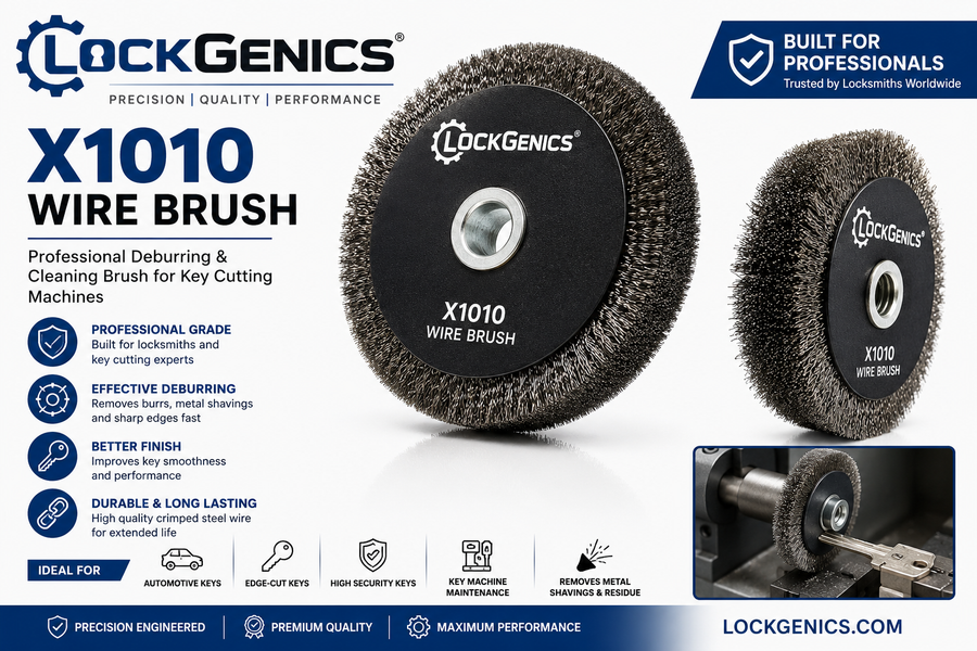 LockGenics X1010 Key Machine-Key Cutting Machine Wire brush, Cleaning & Debris Removal Wheel