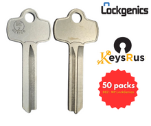 Lockgenics BE2-NP Key Blanks – 50-Pack – High-Quality Replacement Keys for Various Locks
