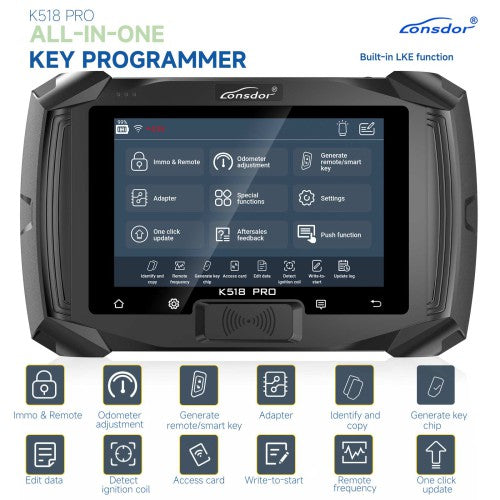 Lonsdor K518 Pro – Full Version All-In-One Key Programmer | 2 Years Free Updates | Advanced IMMO & Smart Key Tool