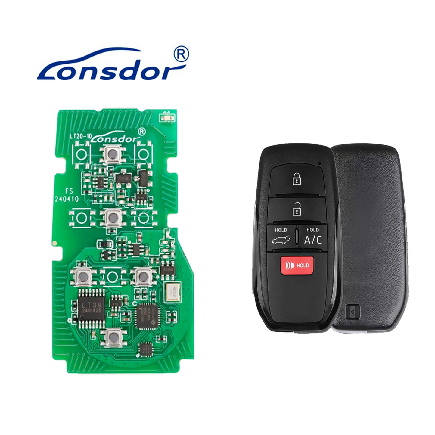 Lonsdor LT20-10-5 Smart Key PCB – 5-Button | 8A-BA Chip | Adjustable Frequency | For Toyota & Subaru (2021–2025)