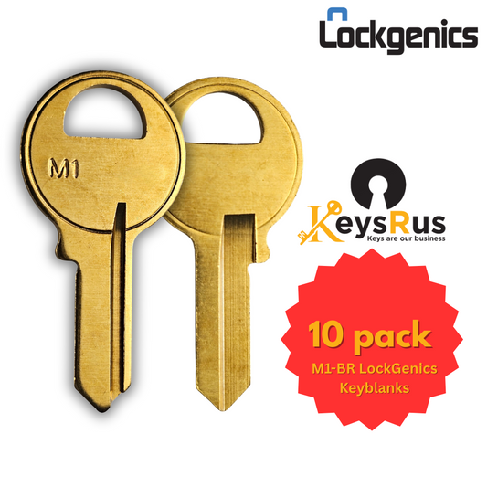 M1 / M1-BR Key Blank – Master Lock Padlock Keyway – 10-Pack – LockGenics